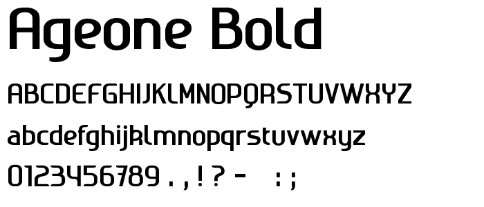 Ageone bold font